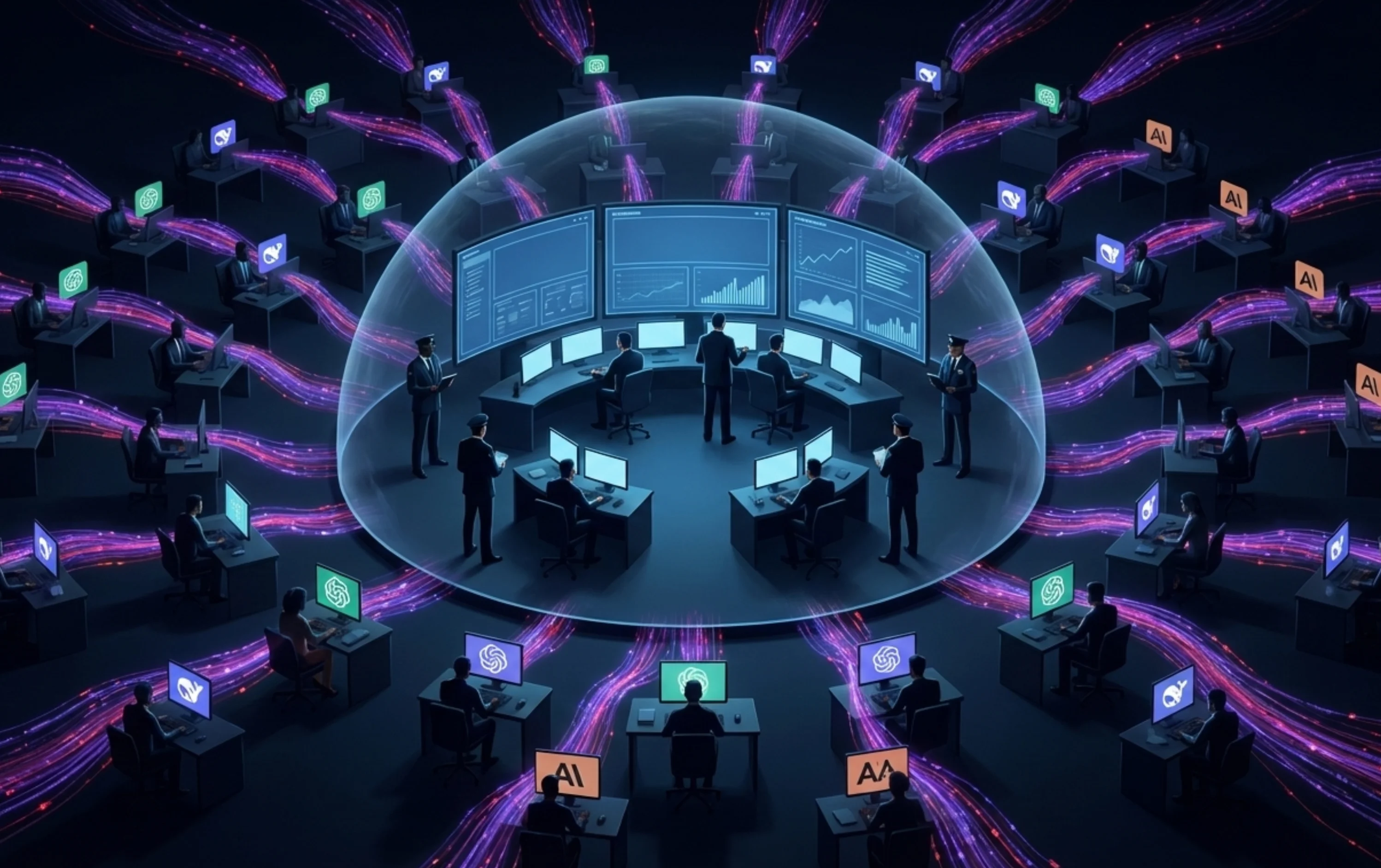 Leadership sees nothing while Shadow AI activity surrounds them